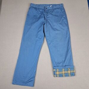 Vintage Habands Ice House Flannel Lined Pants‎ Mens 36x30 Blue Straight Leg Cozy